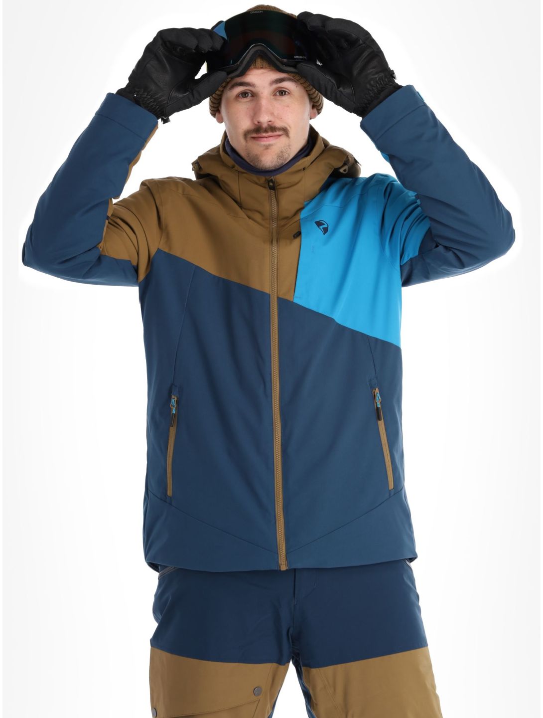 Ziener, Timpa veste de ski hommes Hale Navy bleu, gris, vert 