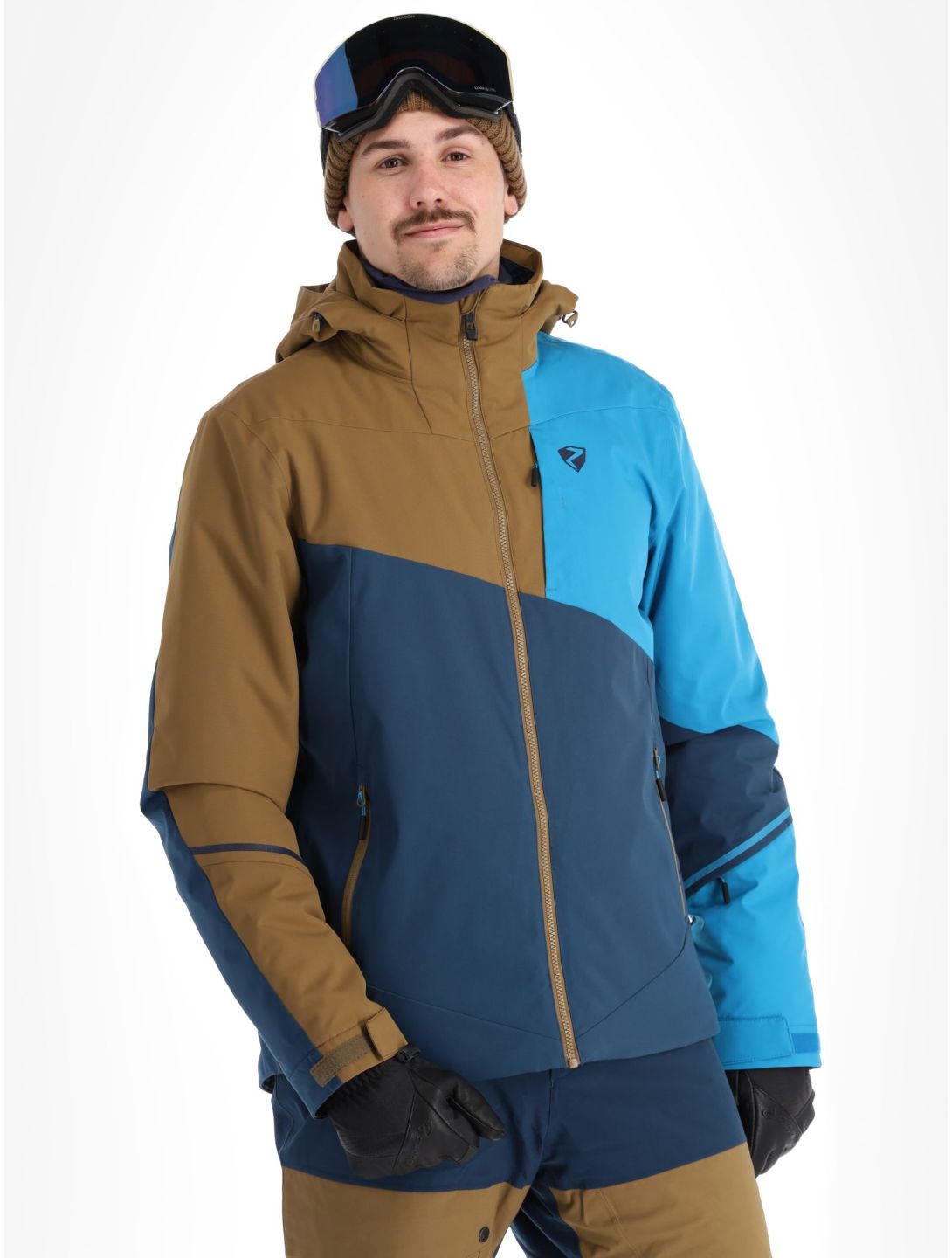 Ziener, Timpa veste de ski hommes Hale Navy bleu, gris, vert 