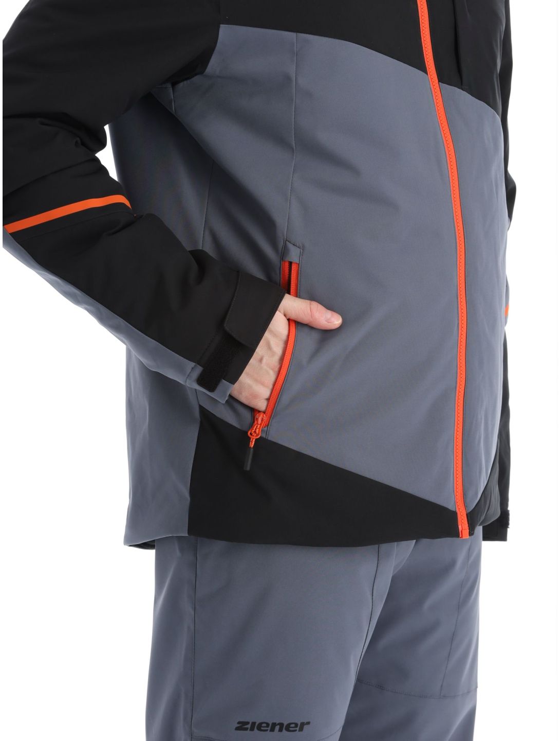 Ziener, Timpa veste de ski hommes Ombre gris, noir 