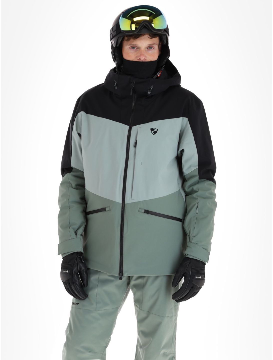 Ziener, Triglav veste de ski hommes Green Mud noir, vert 