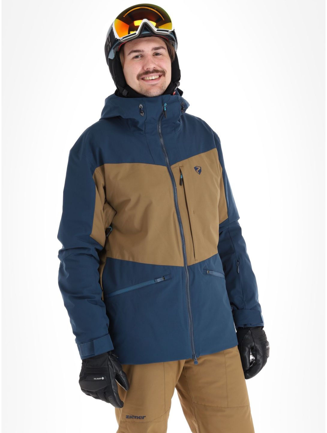 Ziener, Triglav veste de ski hommes Hale Navy bleu, vert 