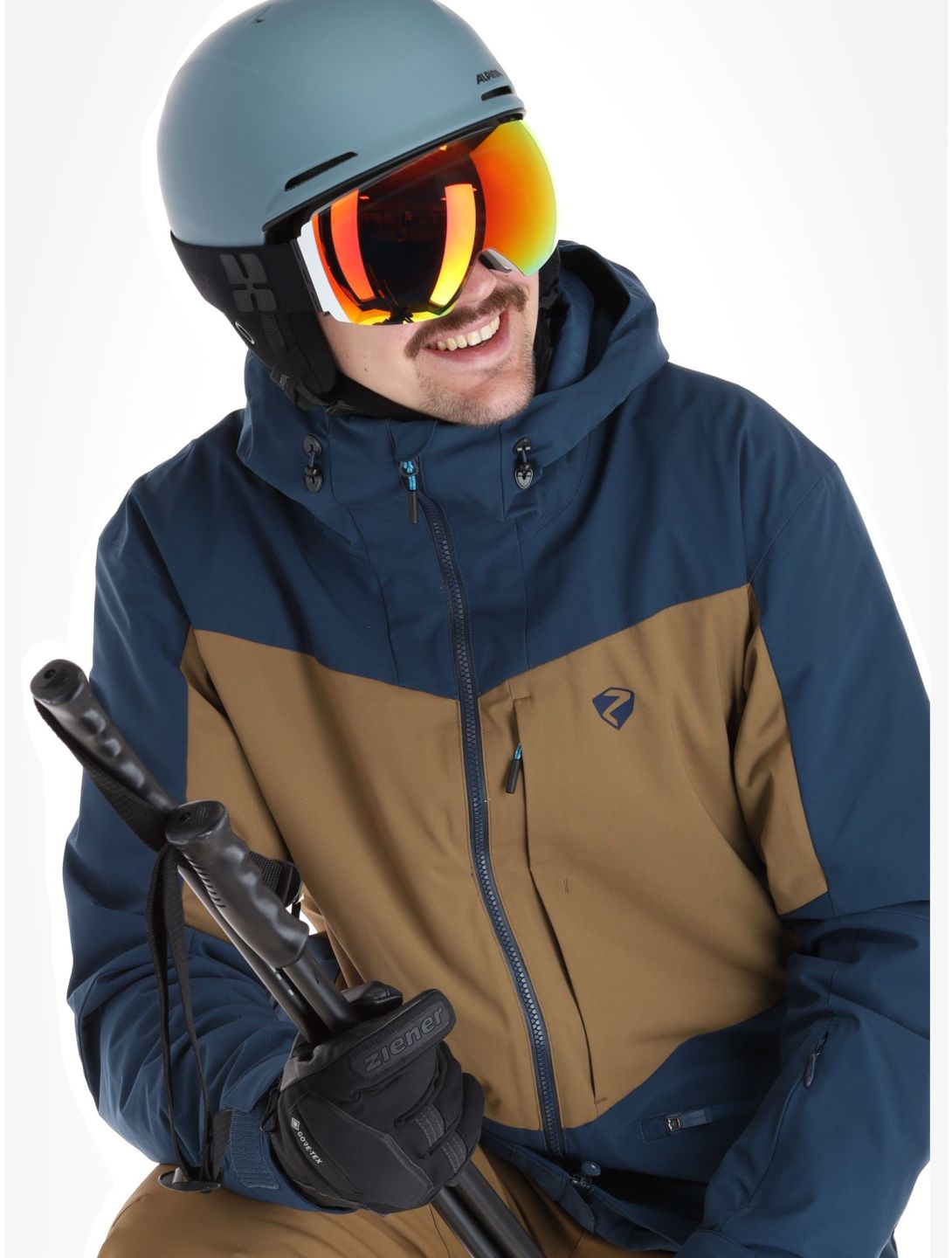 Ziener, Triglav veste de ski hommes Hale Navy bleu, vert 