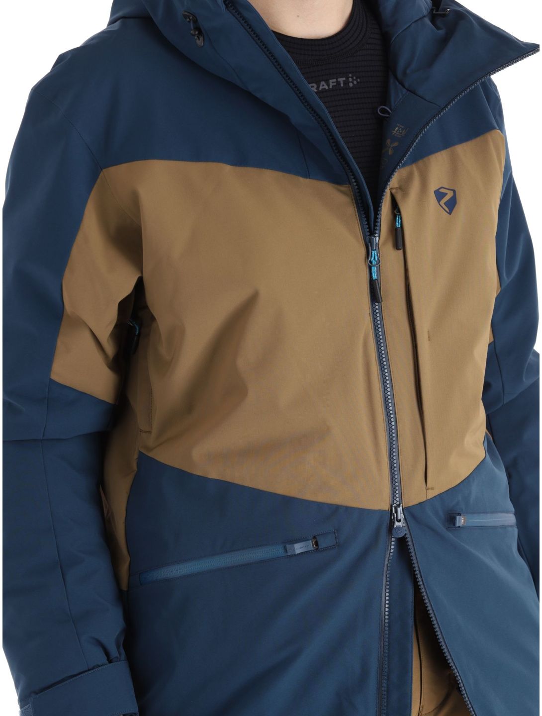 Ziener, Triglav veste de ski hommes Hale Navy bleu, vert 