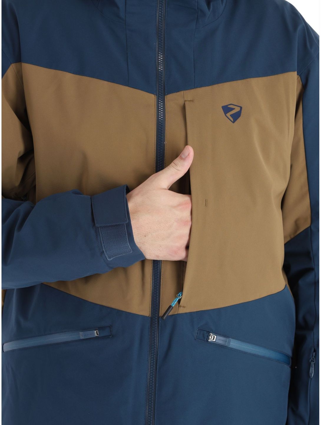 Ziener, Triglav veste de ski hommes Hale Navy bleu, vert 