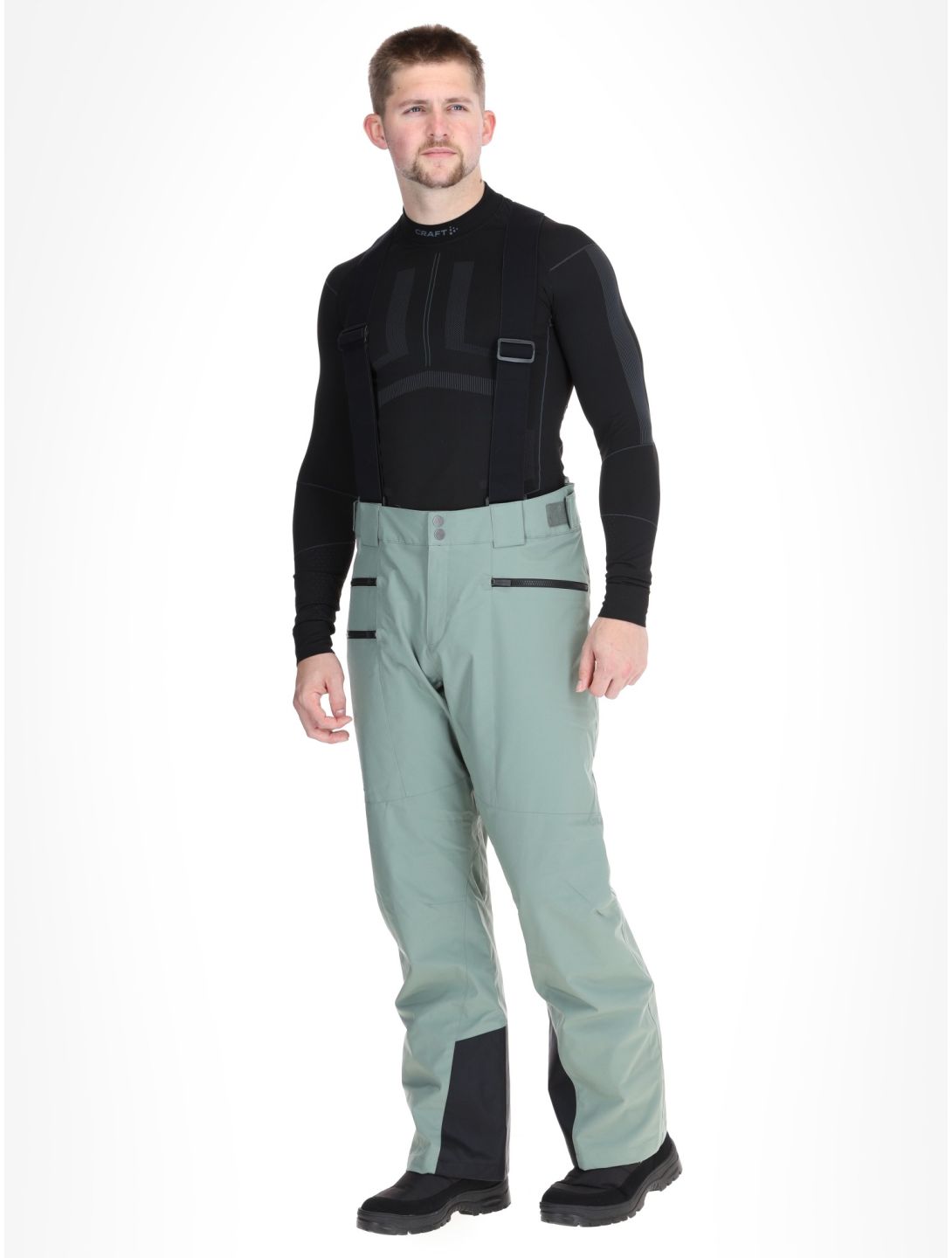 Ziener, Tronador pantalon de ski hommes Green Mud vert 