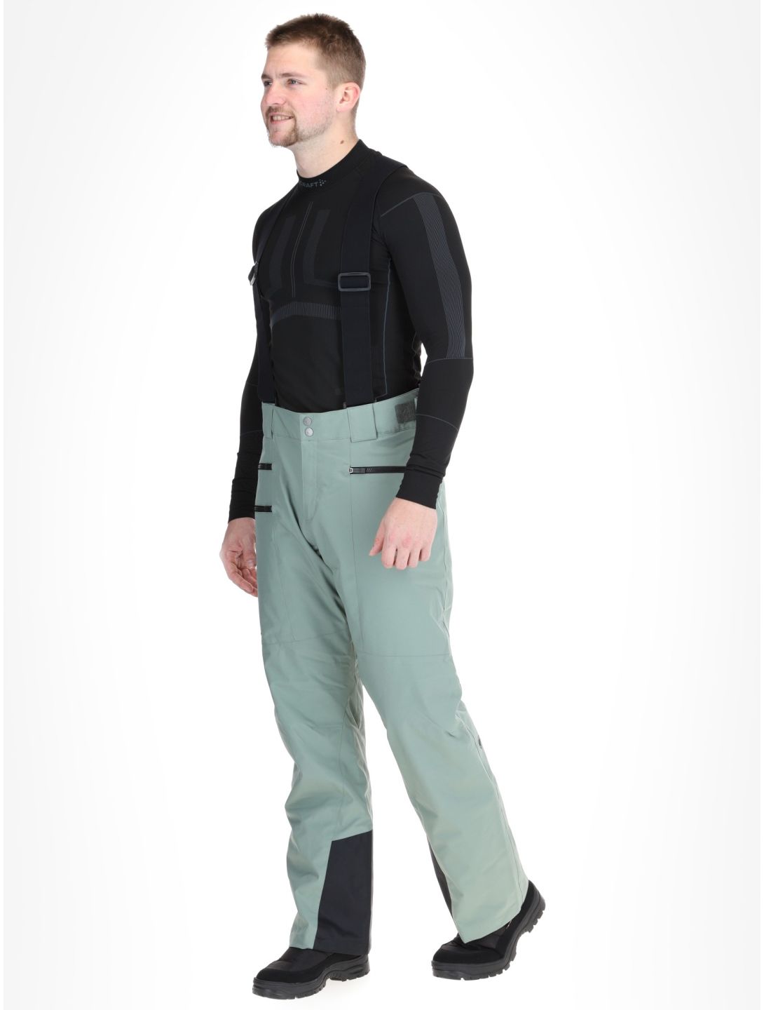 Ziener, Tronador pantalon de ski hommes Green Mud vert 