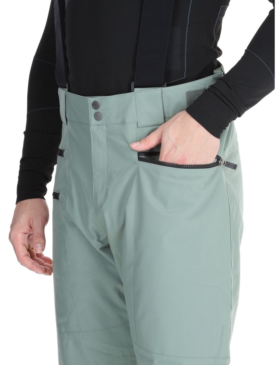 Ziener, Tronador pantalon de ski hommes Green Mud vert 