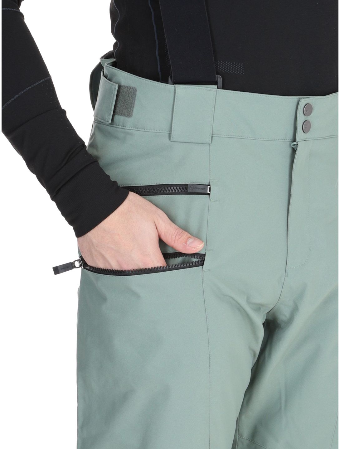 Ziener, Tronador pantalon de ski hommes Green Mud vert 