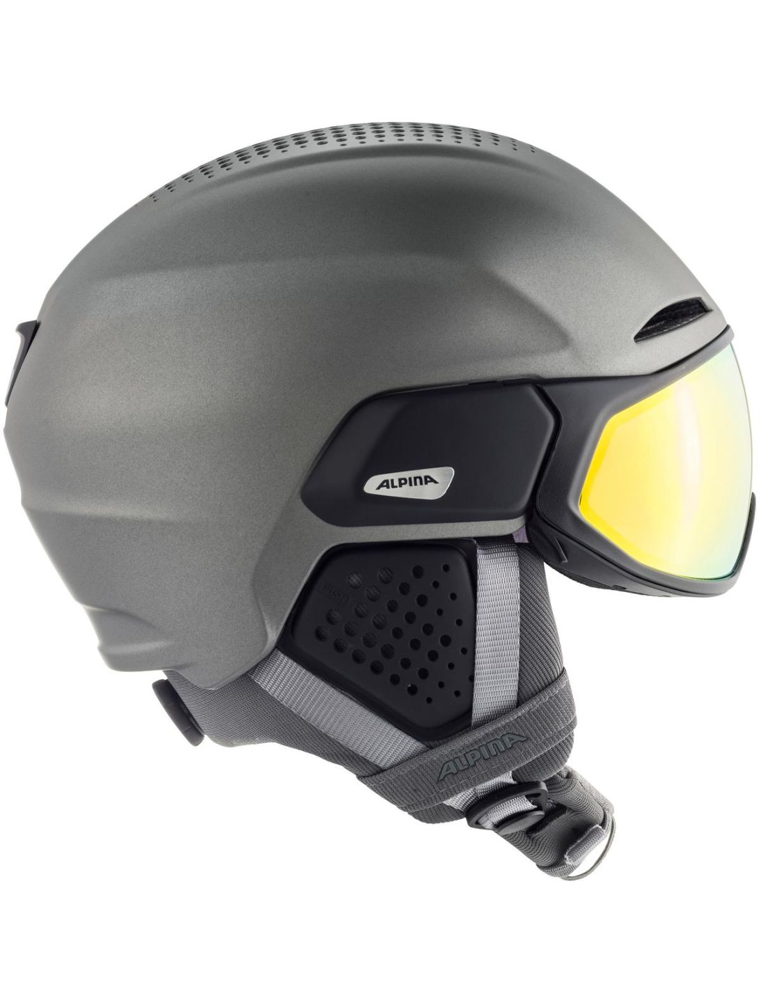 Alpina, ORO QV Mips casque de ski avec visière unisexe Gunmetal Matt gris 