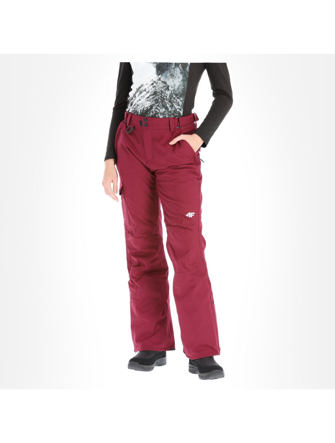 4F, H4Z20-SPDS001 pantalon de ski femmes burgundy violet 