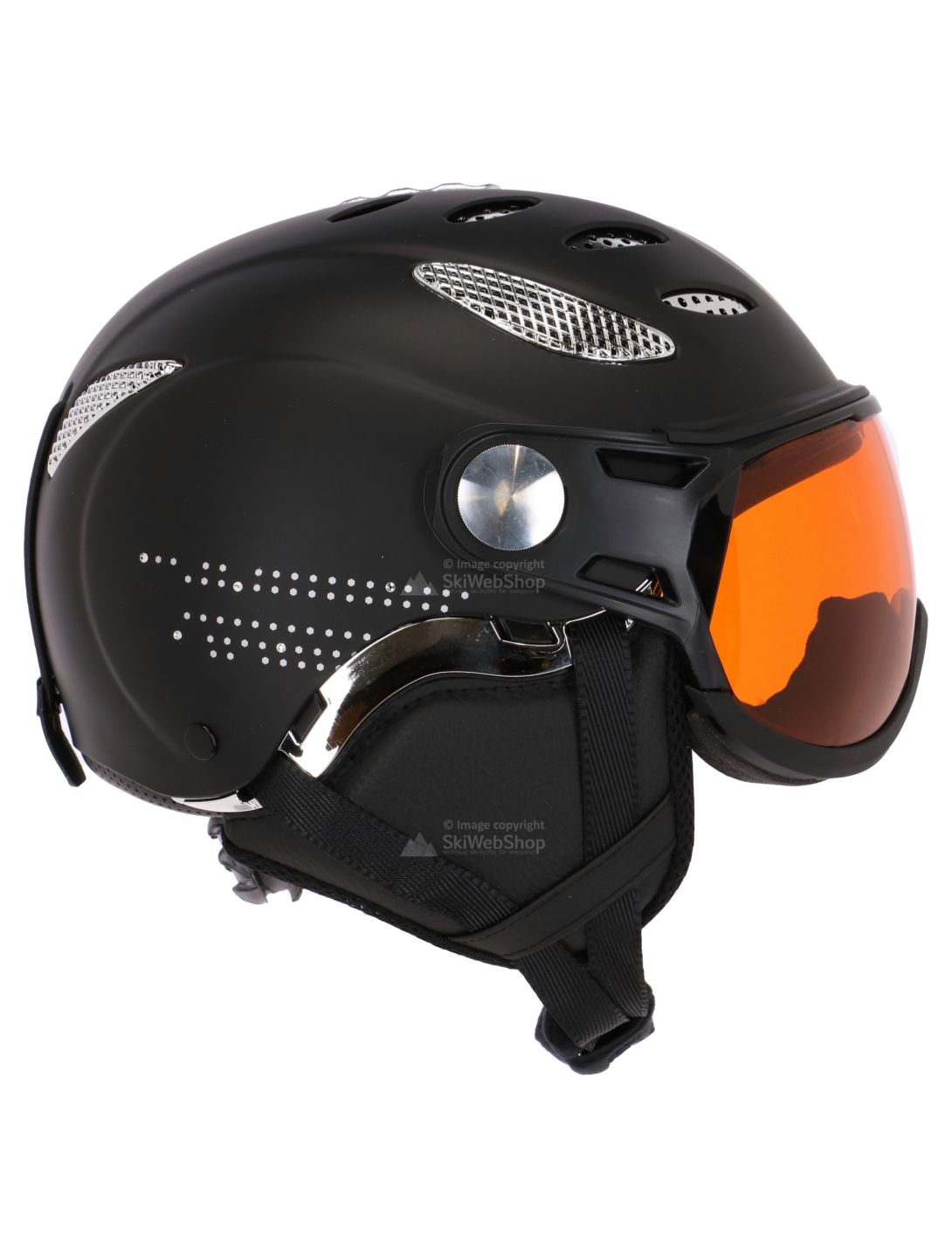 Cairn, Cosmos, ski helmet with photochromic visor, crystal riviera black