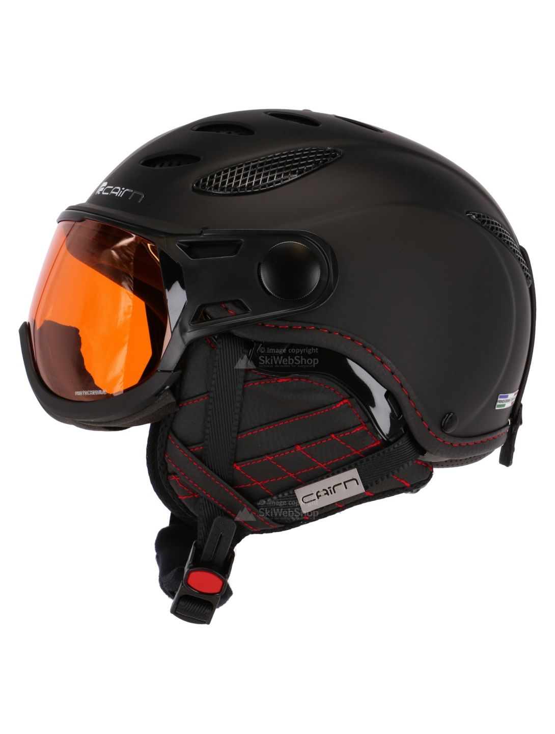 Cairn, Cosmos, ski helmet with photochromic visor, mat black contour 