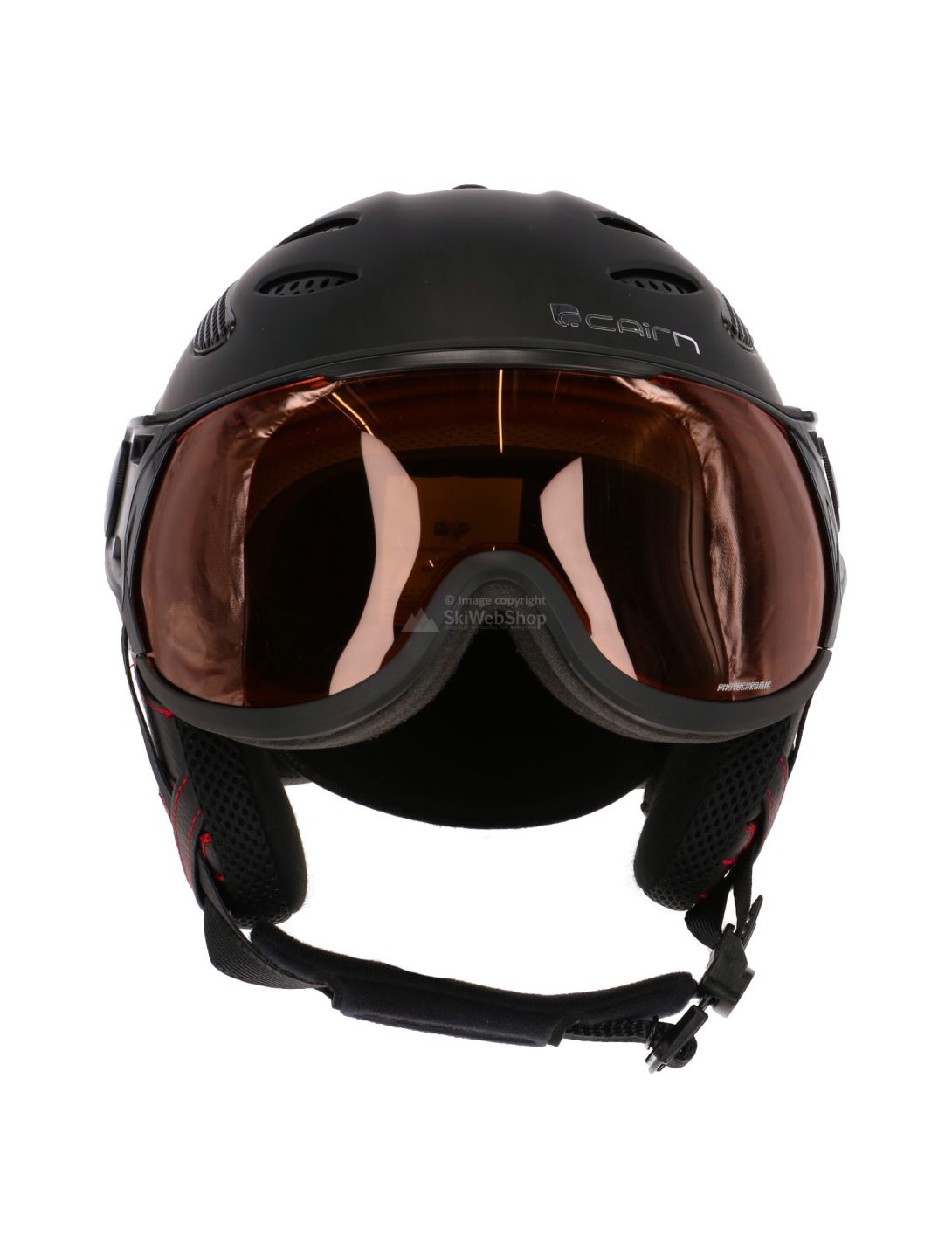 Cairn, Cosmos, ski helmet with photochromic visor, mat black contour 