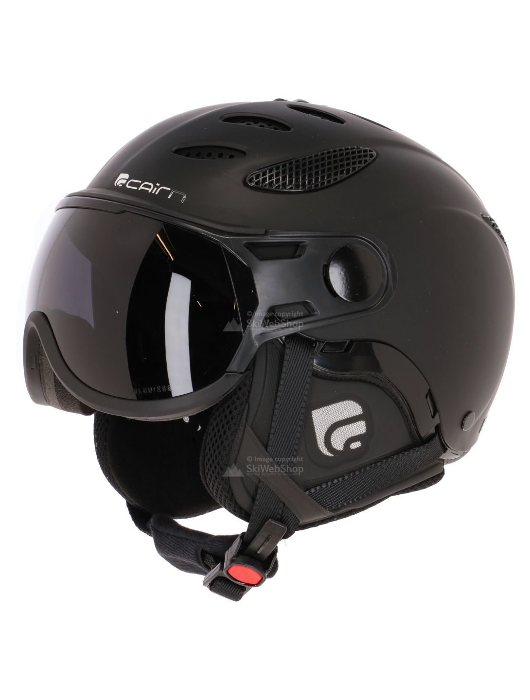 Cairn, Cosmos, ski helmet with a polarized visor, mat black 