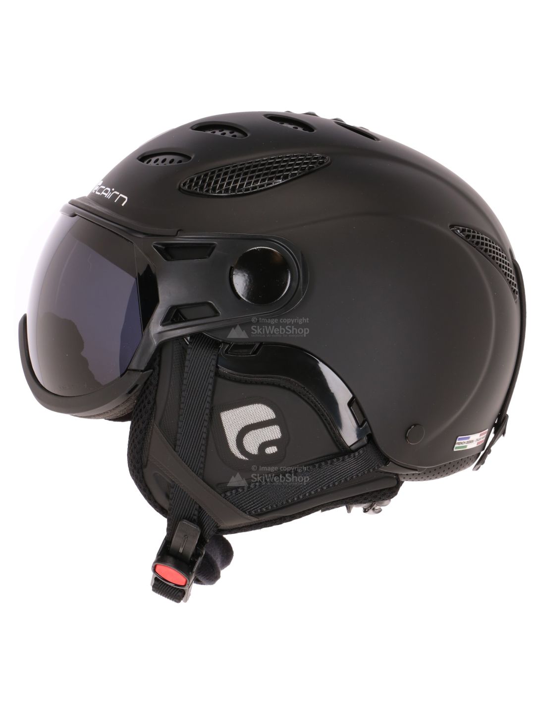 Cairn, Cosmos, ski helmet with a polarized visor, mat black 