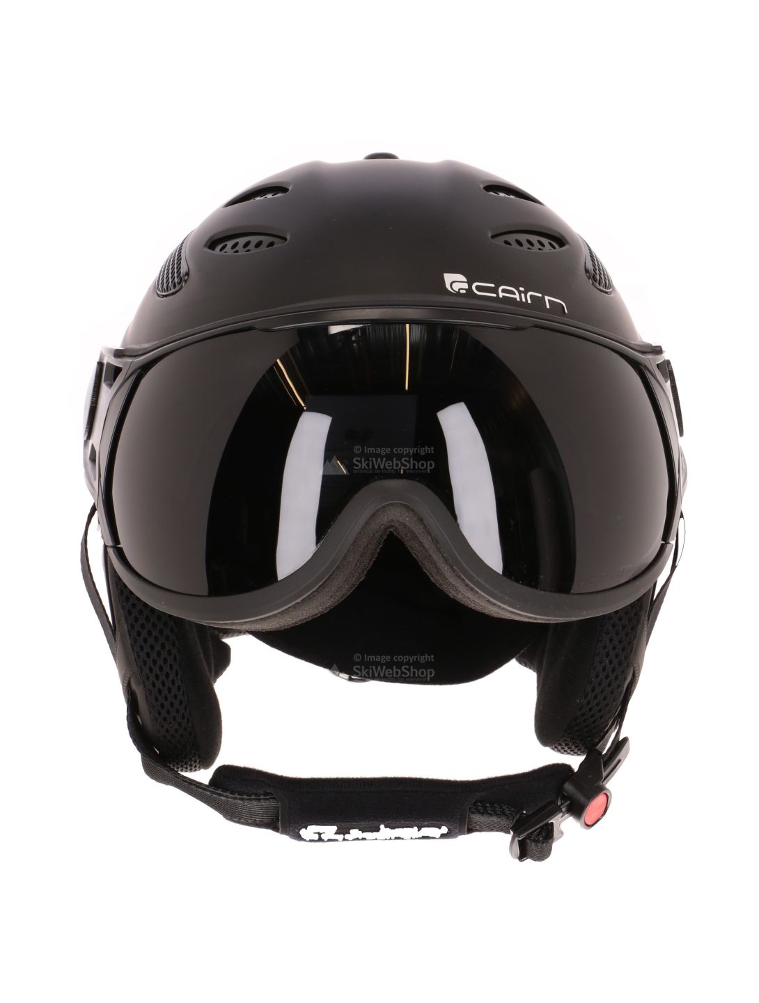 Cairn, Cosmos, ski helmet with a polarized visor, mat black 