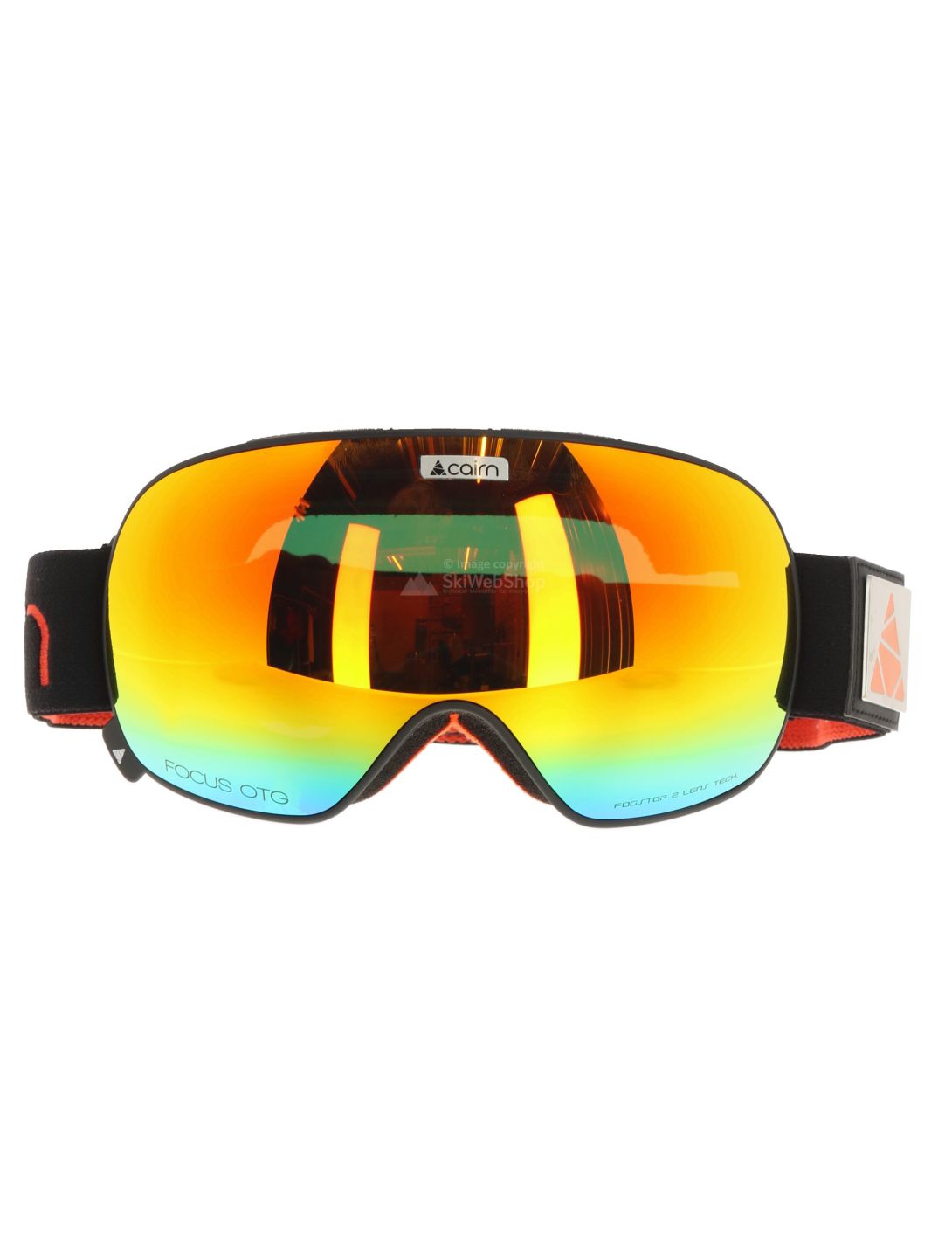 Cairn, Focus Otg lunettes de ski unisexe Mat Black Orange Mirror noir, orange 