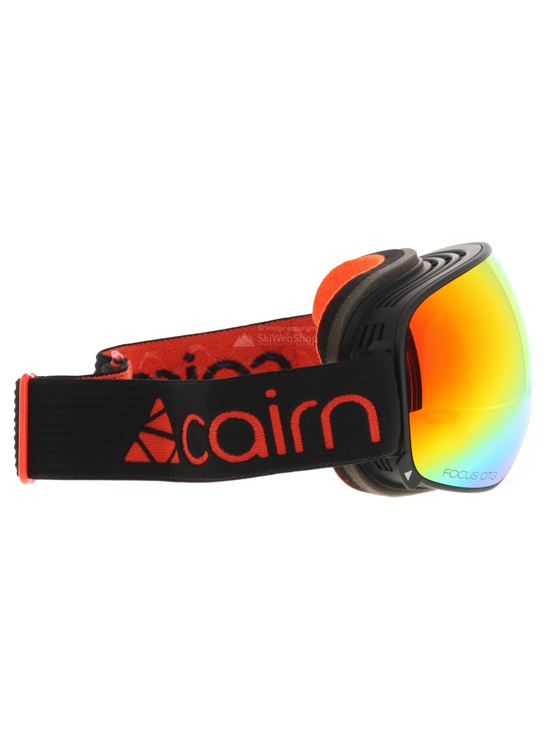 Cairn, Focus Otg lunettes de ski unisexe Mat Black Orange Mirror noir, orange 