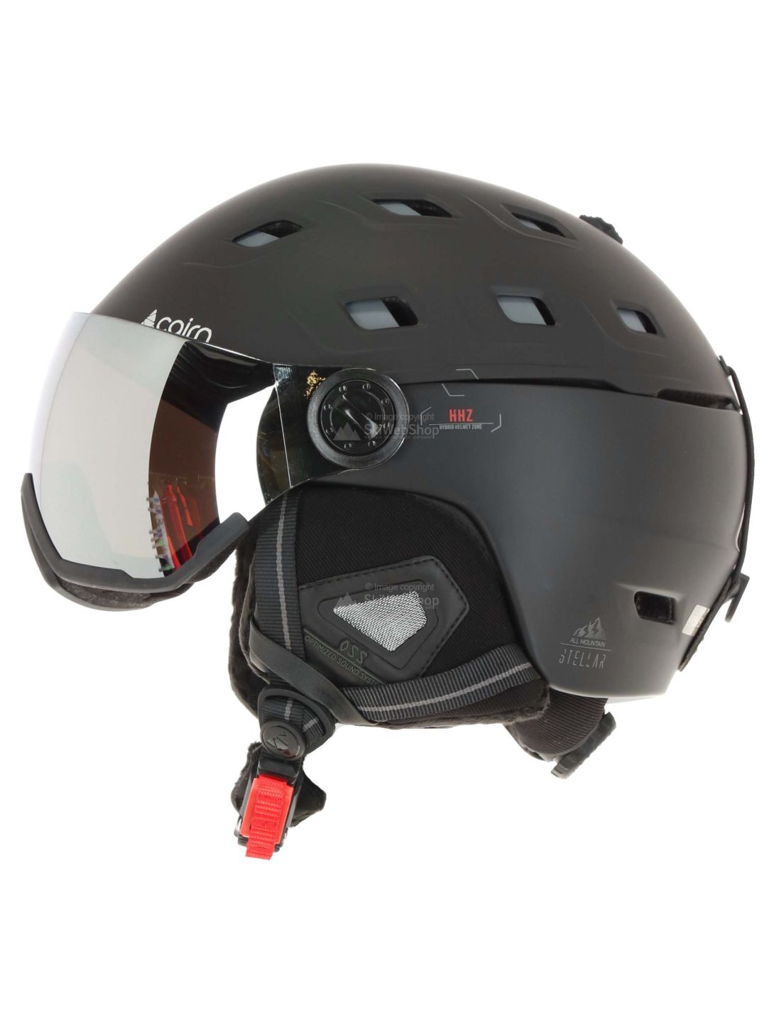 Cairn, Stellar, visor ski helmet, black