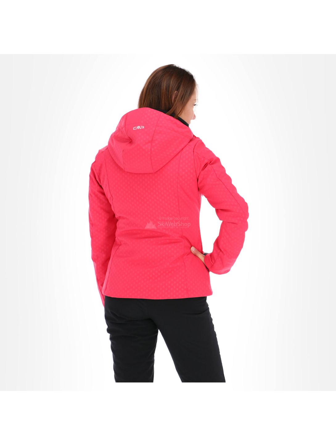 CMP, Softshell jacket zip hood, softshell ski jacket, women, rhodamine pink