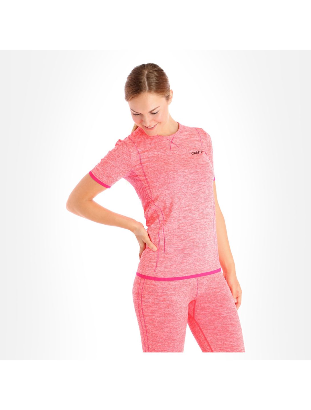 Craft, Active Comfort RN SS, thermal shirt, women,crush pink