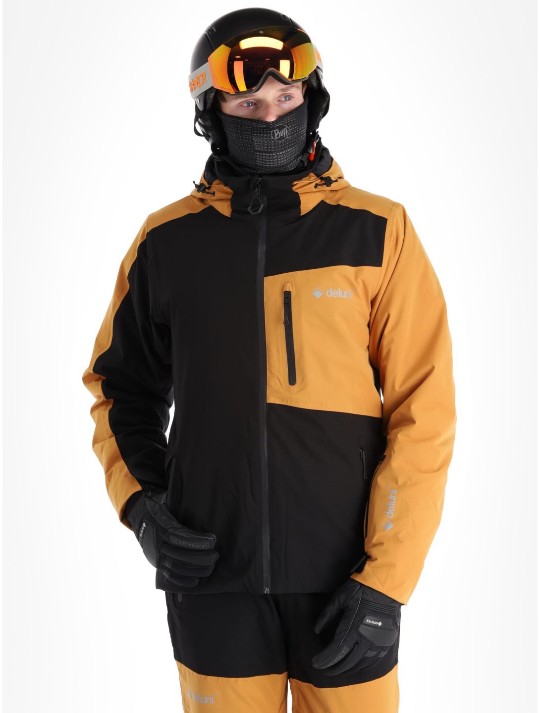 Deluni, Icerocker Plus veste de ski hommes Black / Brown brun, noir 