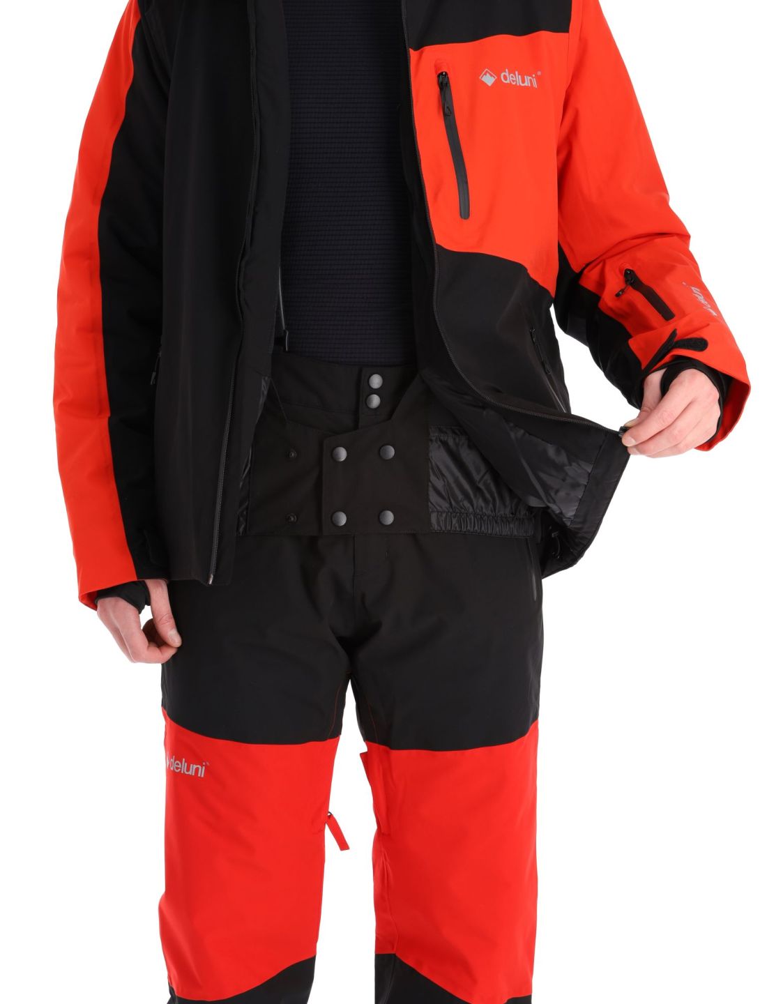 Deluni, Icerocker Plus veste de ski hommes Black / Red noir, rouge 