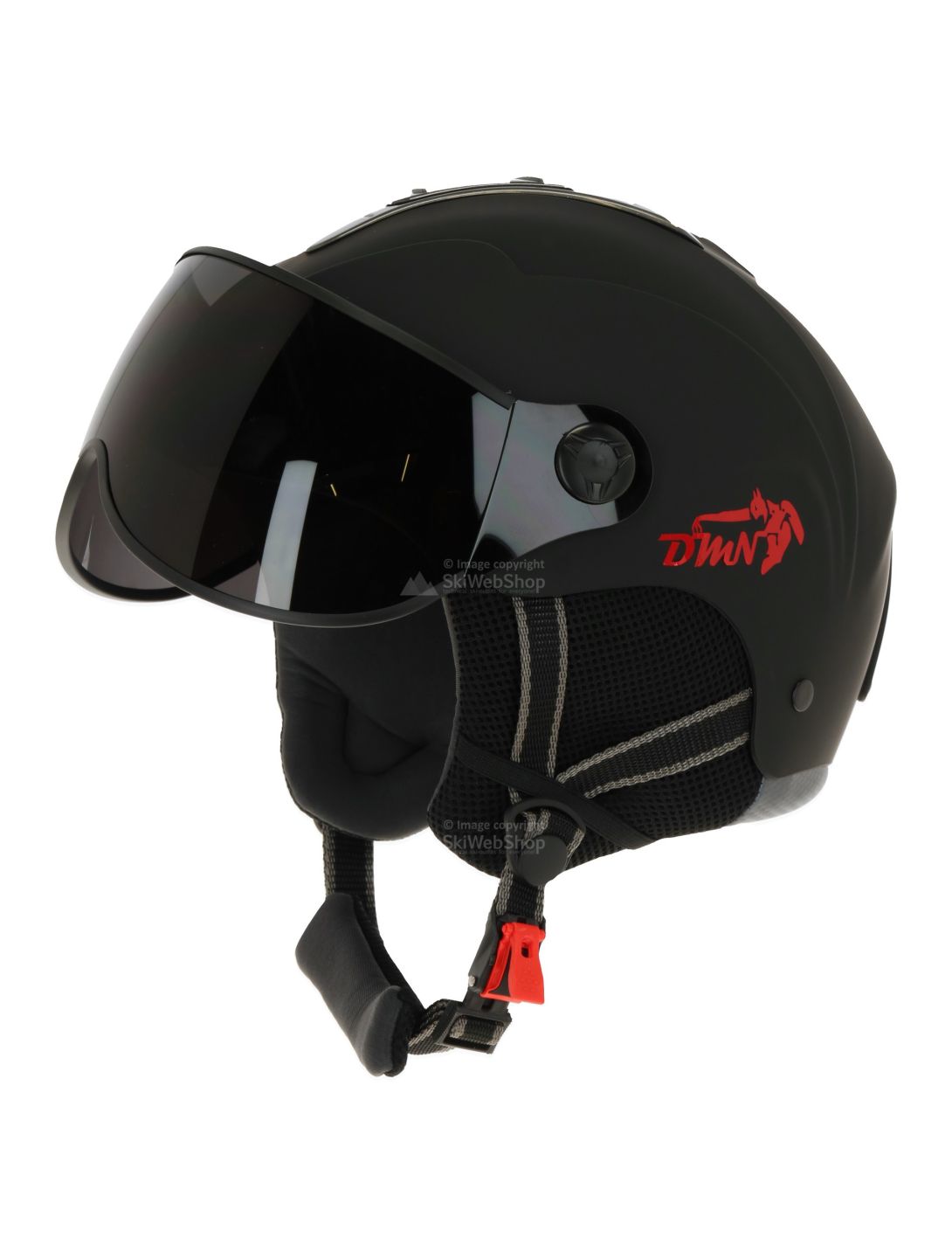 Demon, Compact, Ski helmet with visor, black