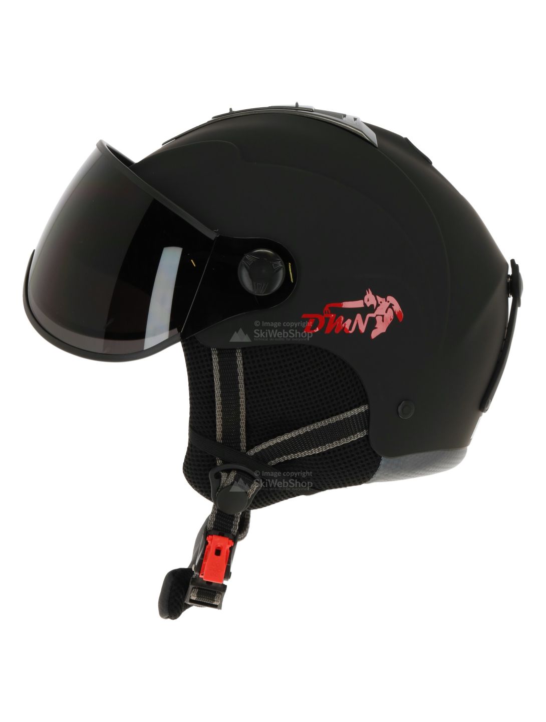 Demon, Compact, Ski helmet with visor, black