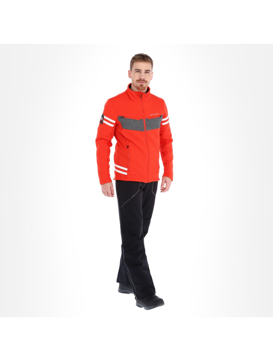 Spyder, Wengen Encore Full Zip gilet hommes volcano rouge 