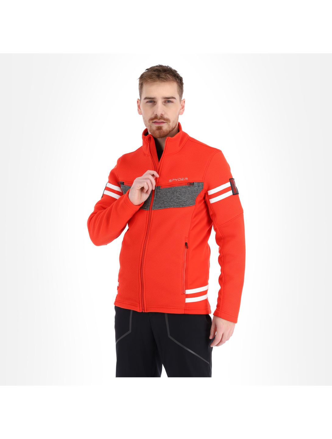 Spyder, Wengen Encore Full Zip gilet hommes volcano rouge 