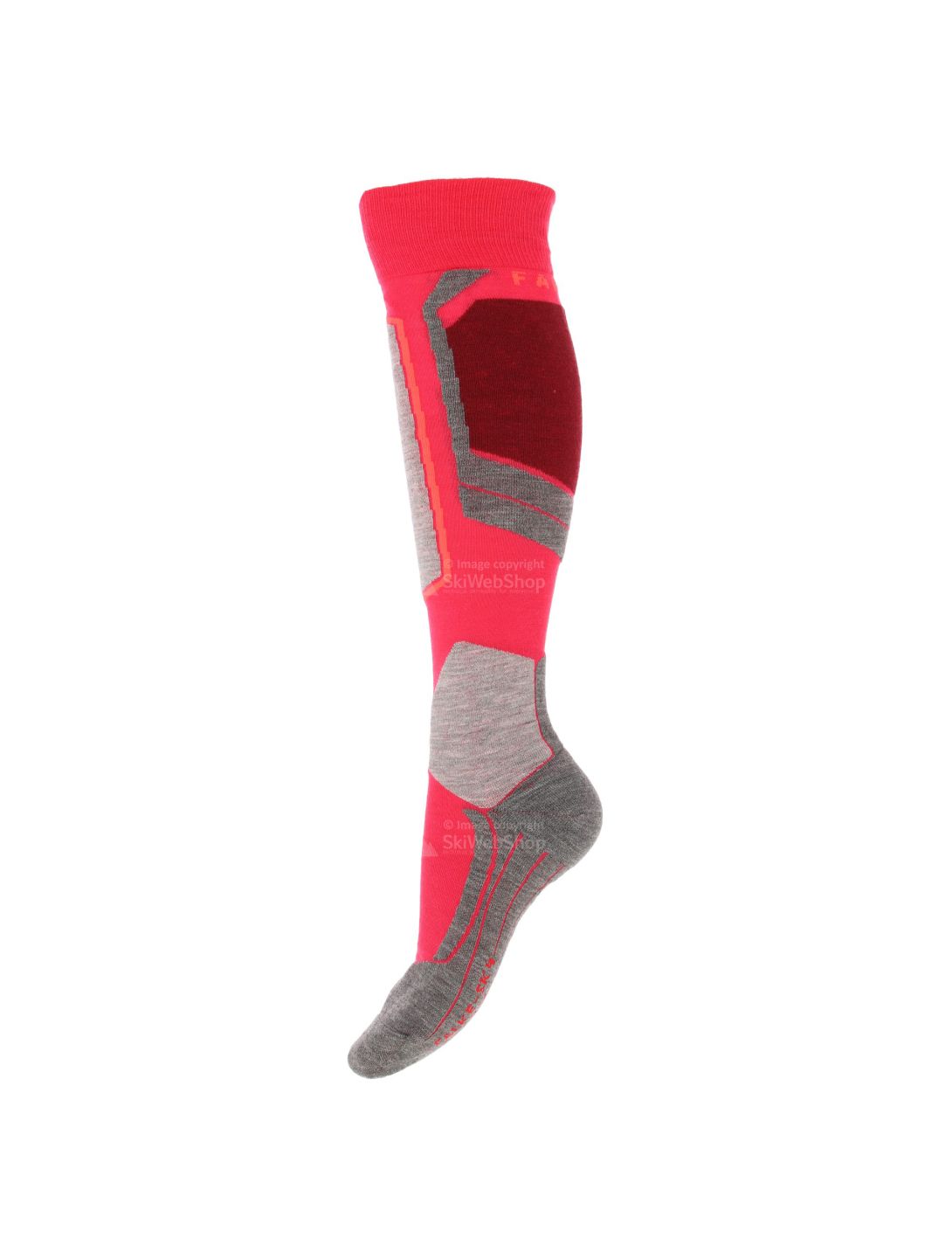 Falke, chaussettes de ski gris, rose 