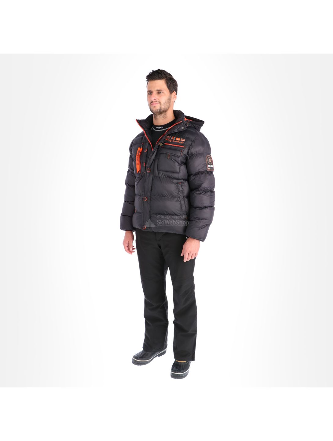 Geographical Norway, Citernier manteau d'hiver hommes noir 