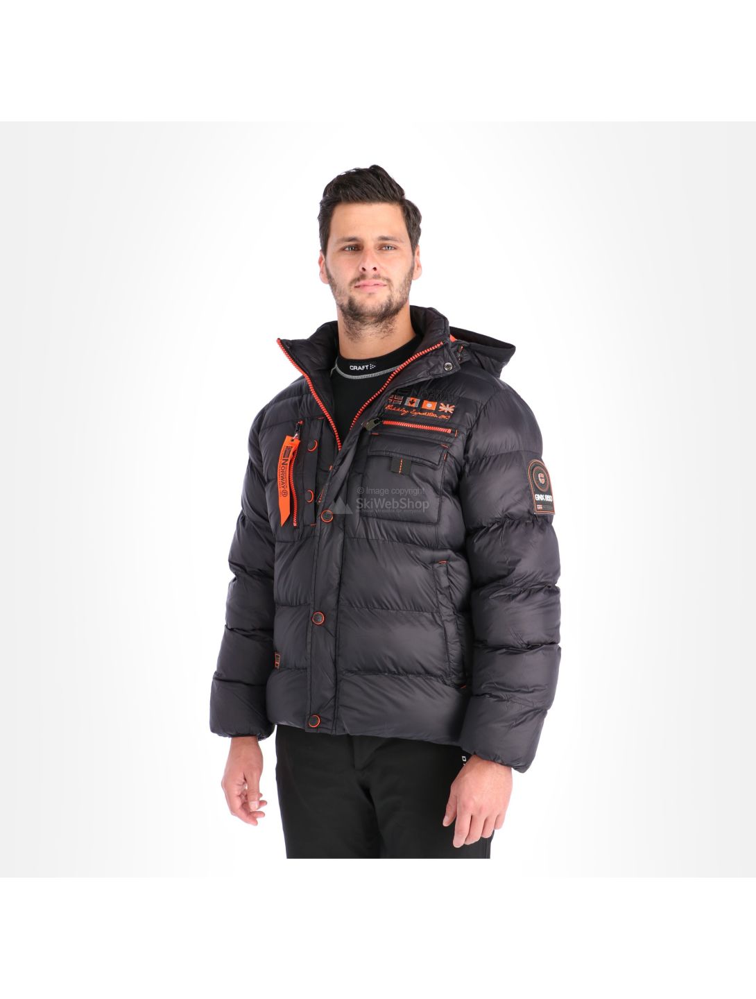 Geographical Norway, Citernier manteau d'hiver hommes noir 