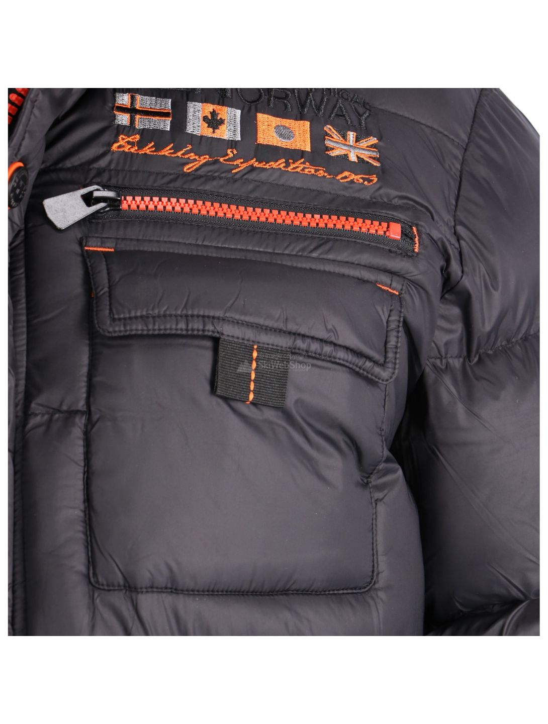 Geographical Norway, Citernier manteau d'hiver hommes noir 