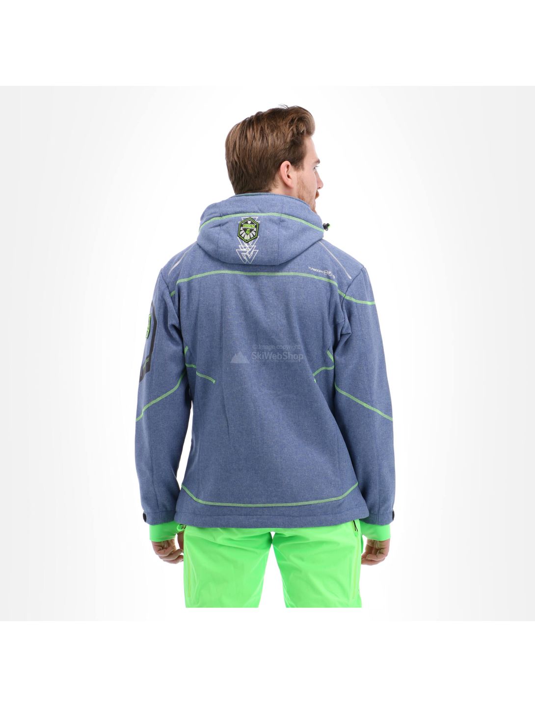 Geographical Norway, Tushiba 007 veste de ski softshell hommes bleu, vert 