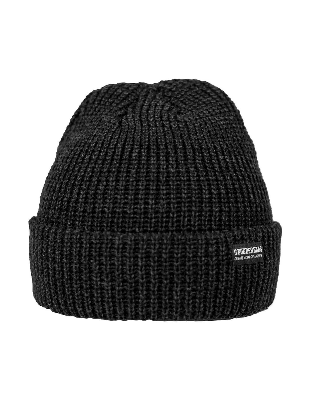 Poederbaas, Royal Rib Series Beanie bonnet unisexe antraciet gris 