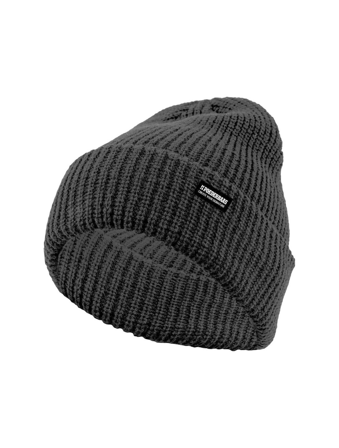 Poederbaas, Royal Rib Series Beanie bonnet unisexe antraciet gris 