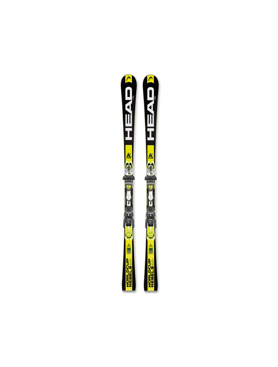 Head, skis jaune, noir 