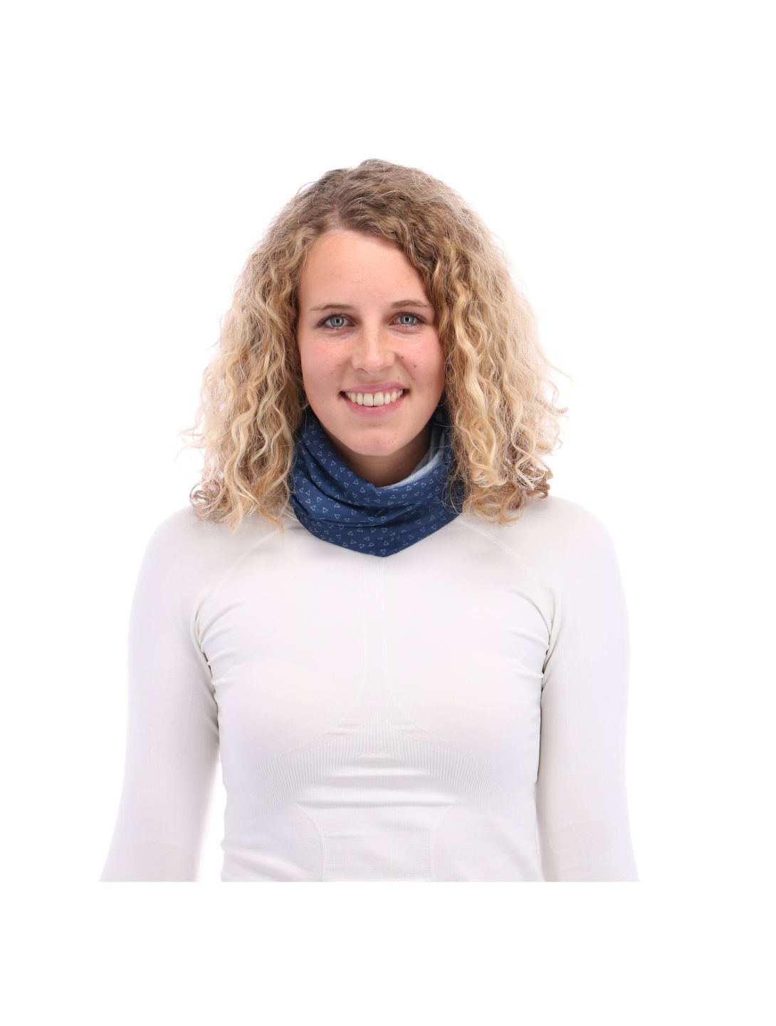 Deluni, Lightweight Neckwarmer Triangles foulard unisexe bleu 