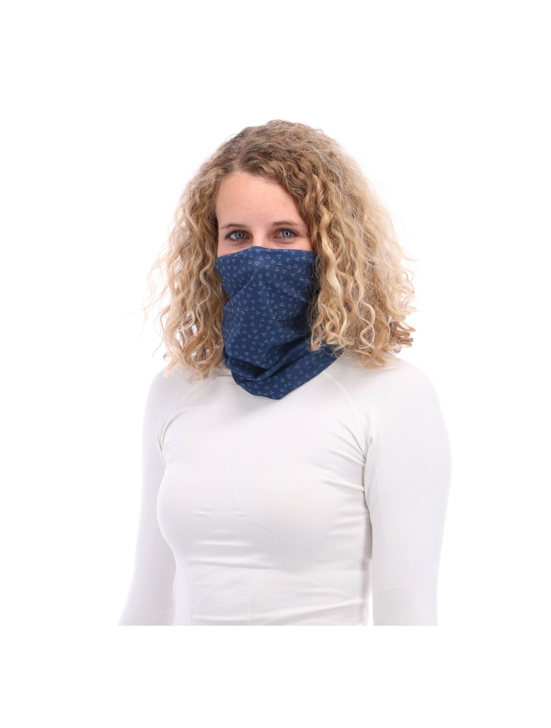 Deluni, Lightweight Neckwarmer Triangles foulard unisexe bleu 