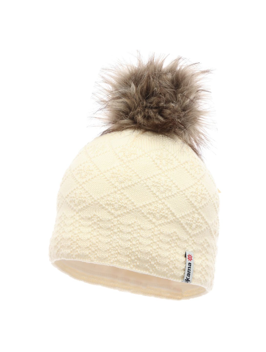 Kama, Fasion beanie bonnet femmes blanc 