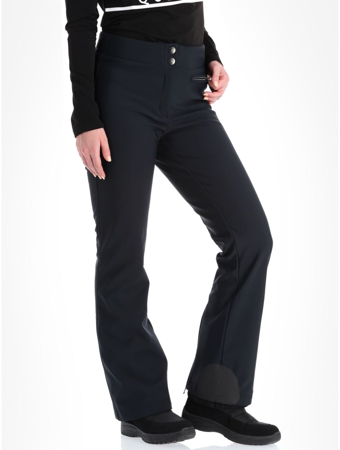 Kelly, Liz pantalon de ski en softshell femmes Black noir 