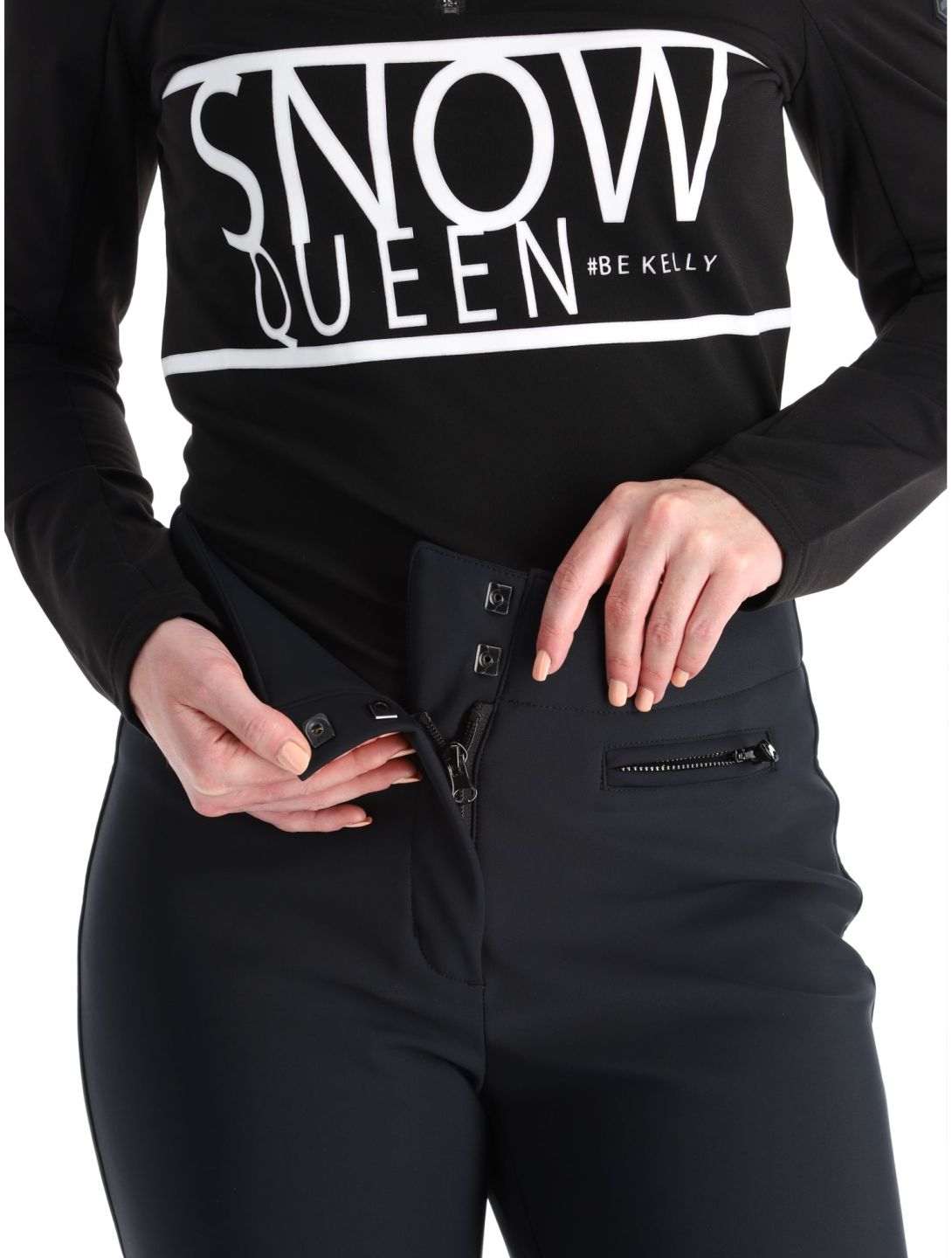 Kelly, Liz pantalon de ski en softshell femmes Black noir 