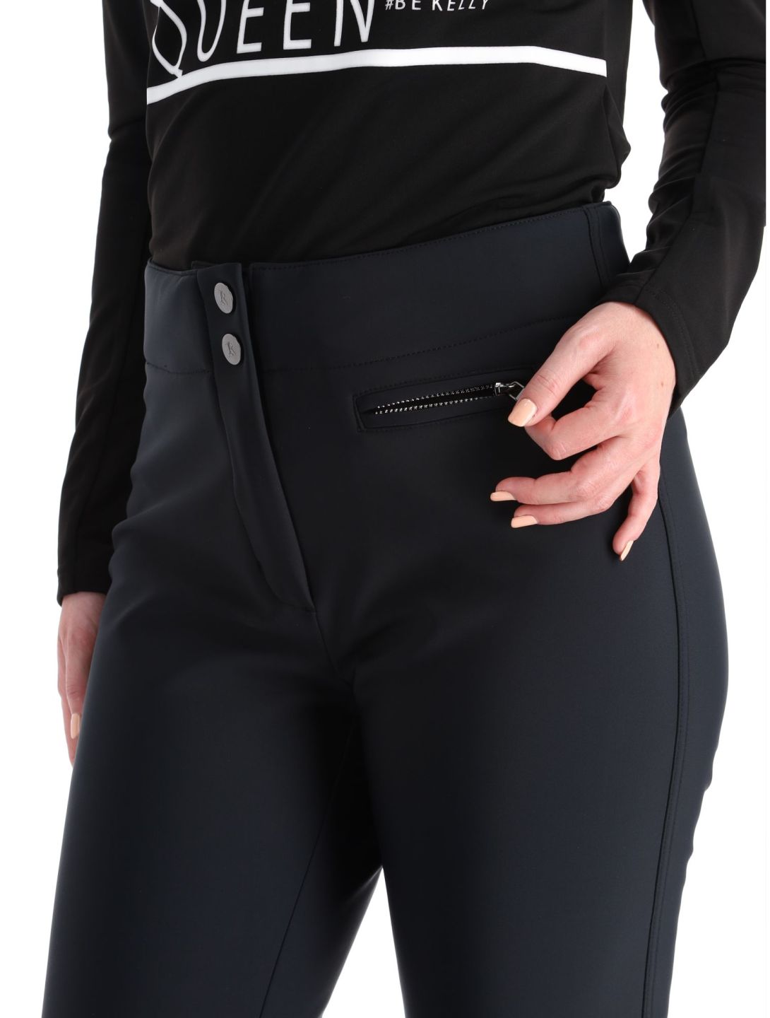 Kelly, Liz pantalon de ski en softshell femmes Black noir 