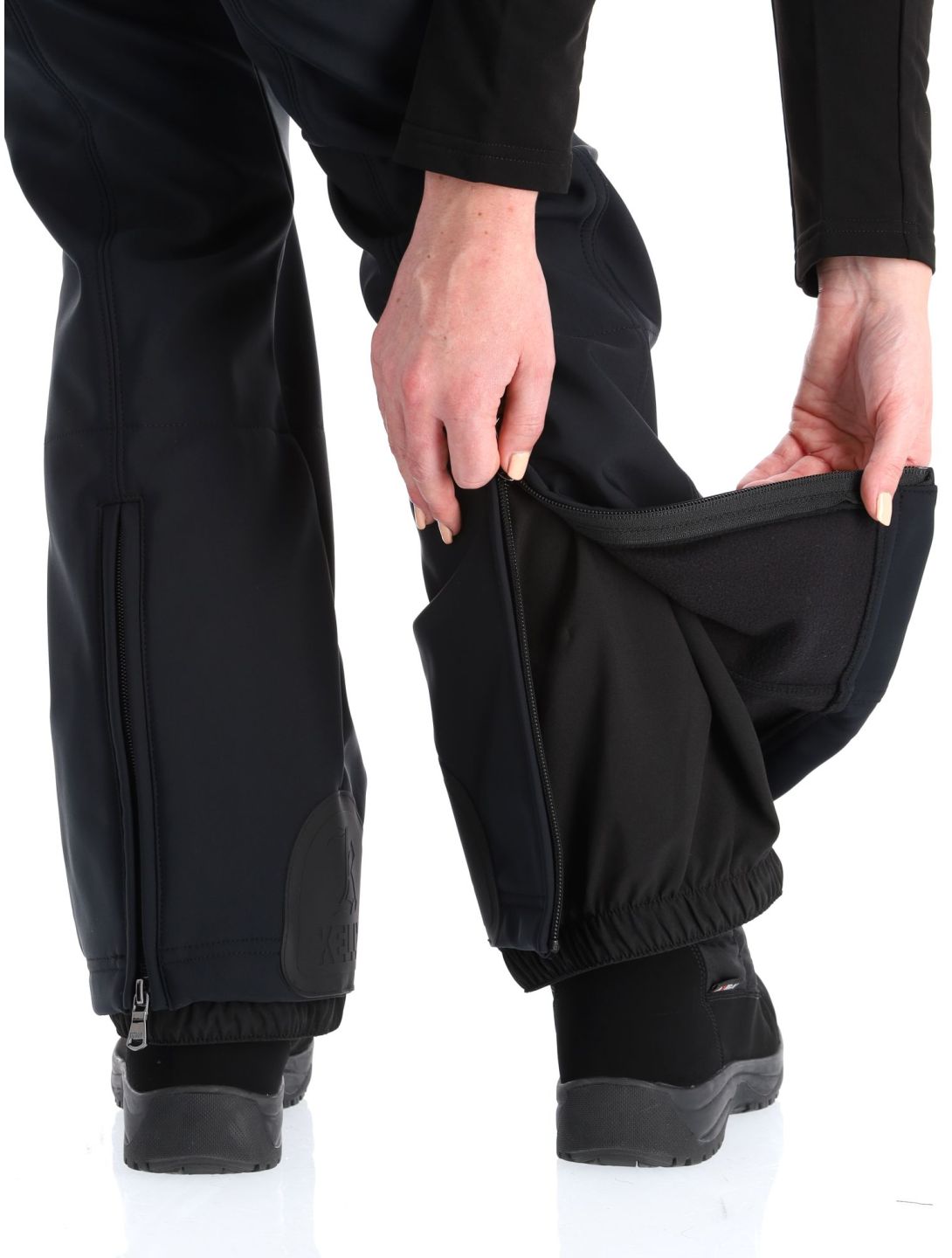 Kelly, Liz pantalon de ski en softshell femmes Black noir 