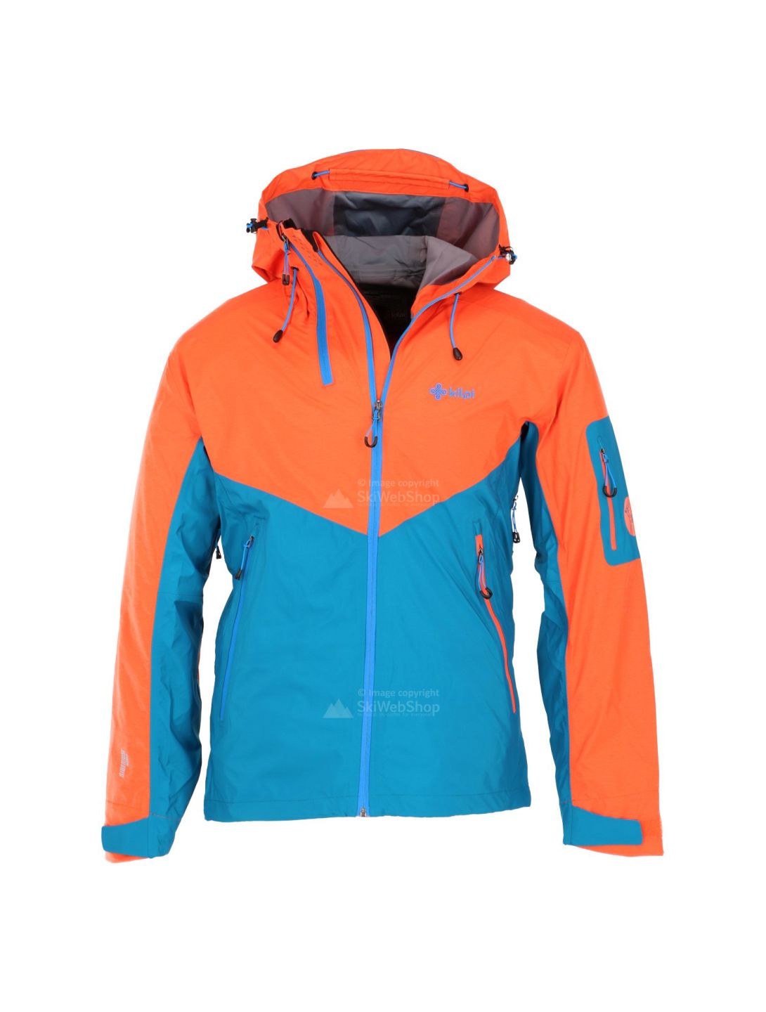 Kilpi, veste de ski à coque dure bleu, orange 