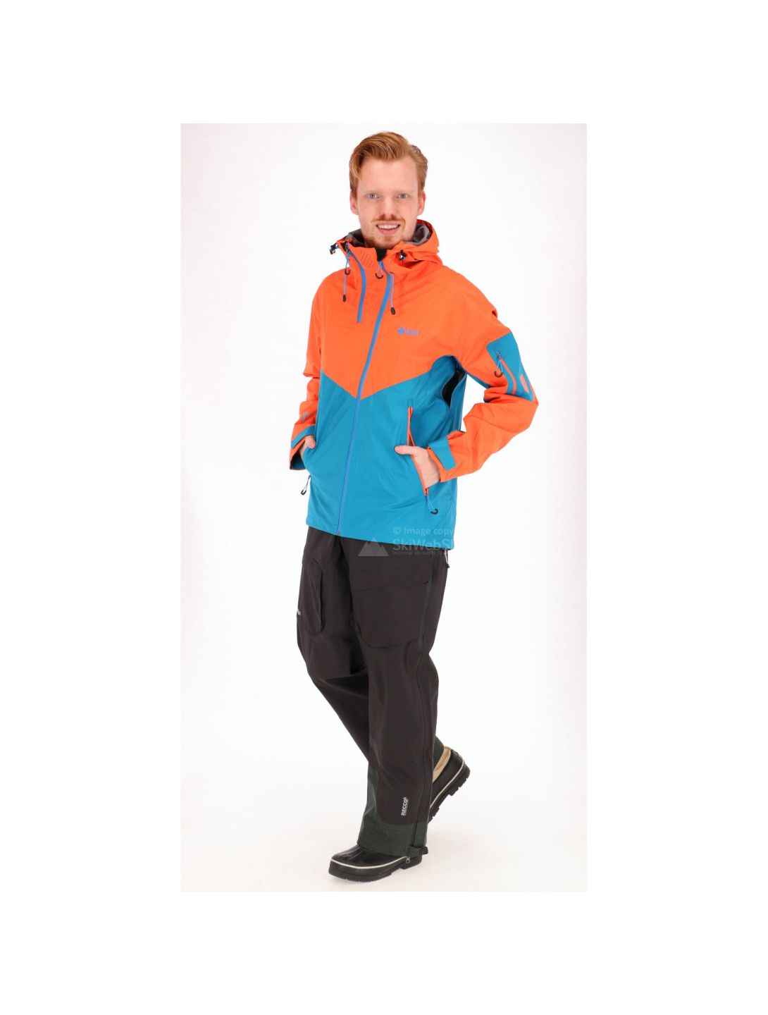 Kilpi, veste de ski à coque dure bleu, orange 