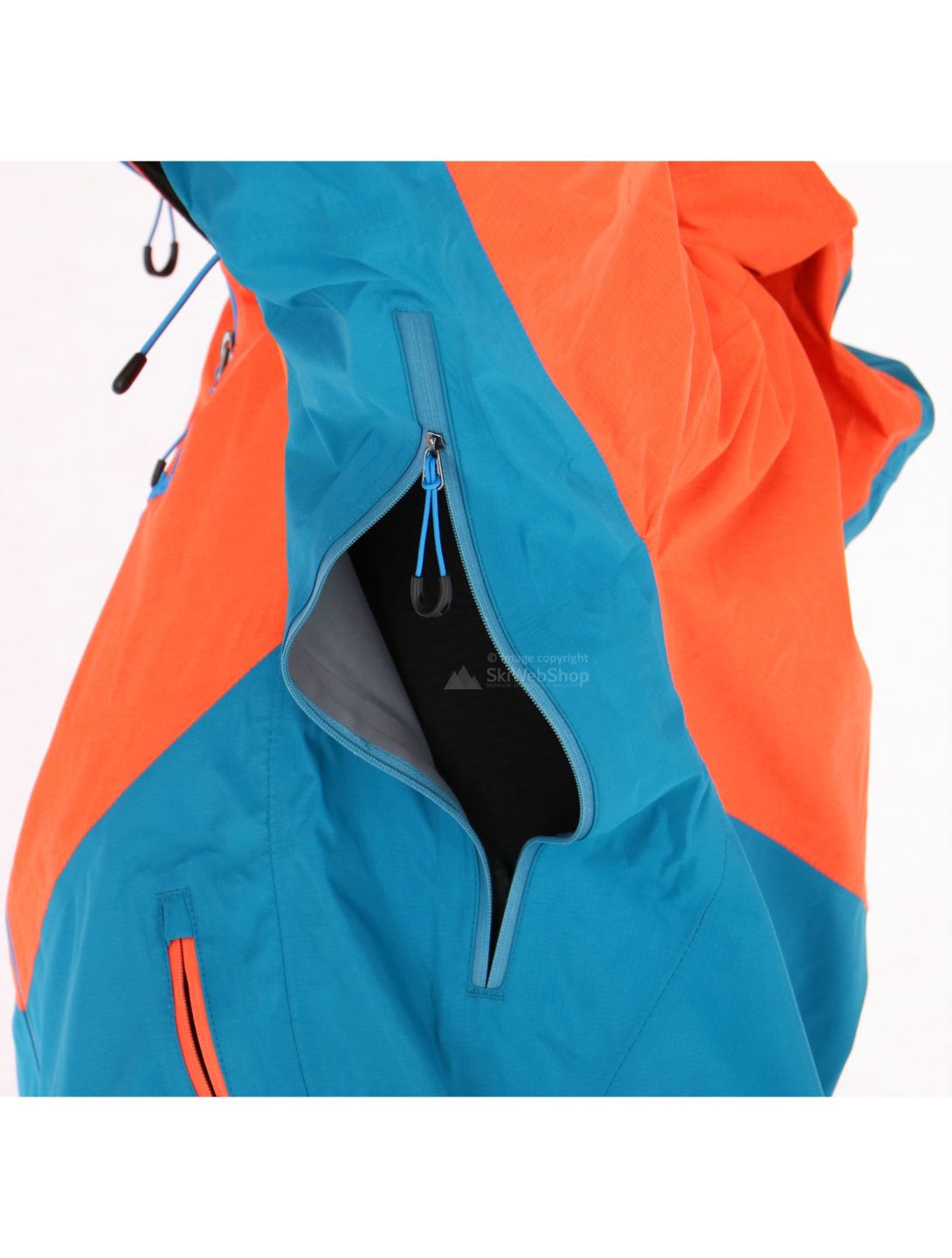 Kilpi, veste de ski à coque dure bleu, orange 