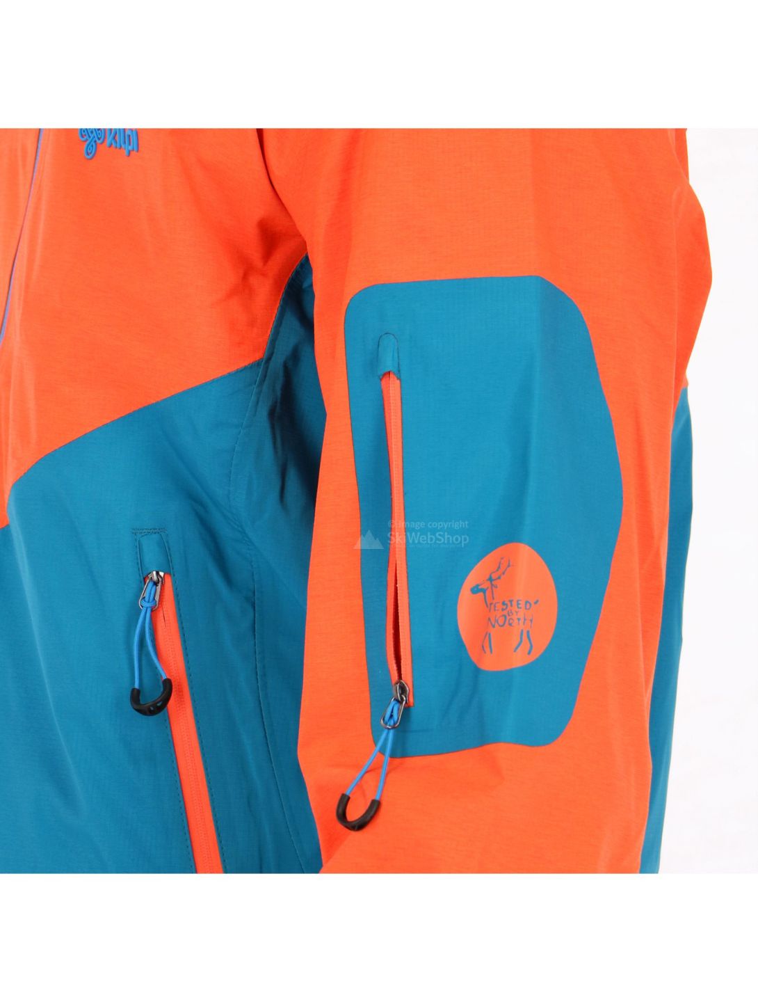 Kilpi, veste de ski à coque dure bleu, orange 